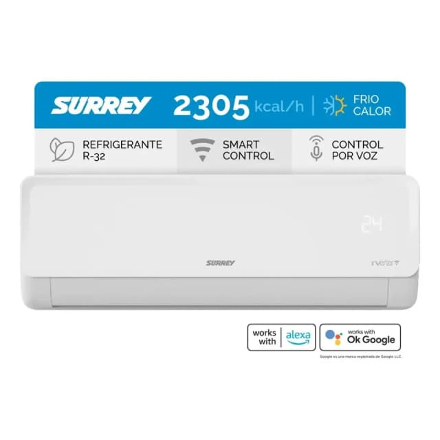 Aire Acondicionado Surrey Inverter Smart 2305 Fg Frío Calor Blanco