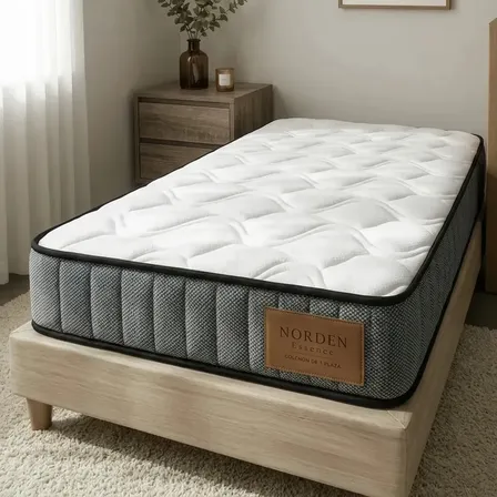 Colchón Norden Essence En Caja 1 Plaza 80x190cm Espuma Premium 28D